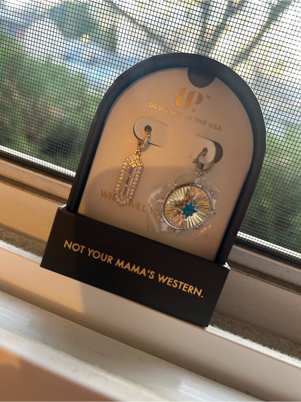 Gold and Turquoise Earring Set